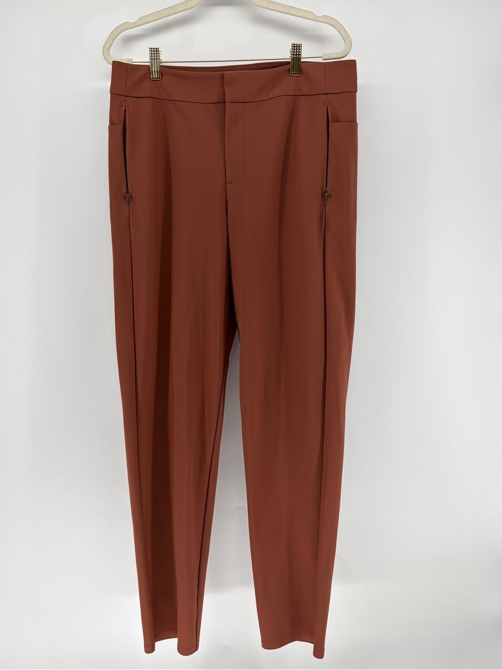 Athleta Stellar Skinny Trouser Terracotta 12 Tall Fall Work moment
